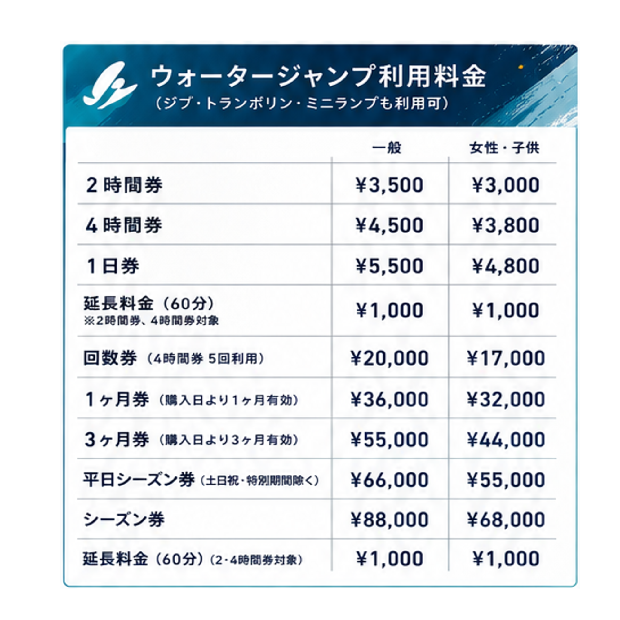 利用料金 | Osaka Water Jump オーエア